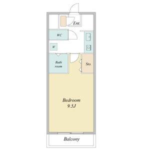 1K 間取り図