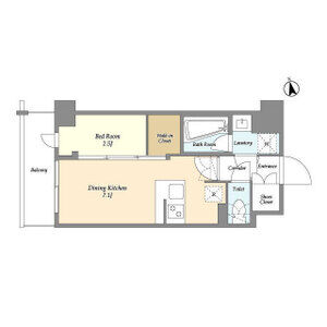 1DK 間取り図