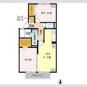 2DK 間取り図