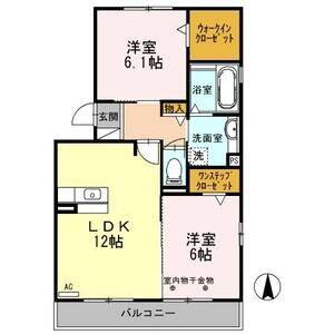 2LDK 間取り図