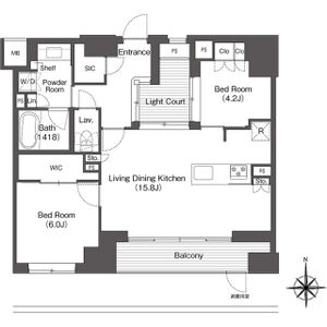 2LDK 間取り図