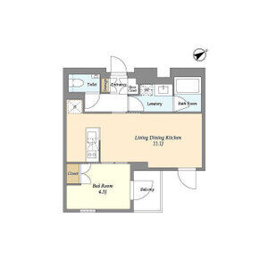 1LDK 間取り図