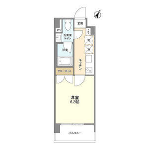 1K 間取り図