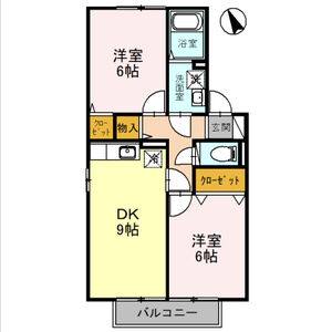 2DK 間取り図