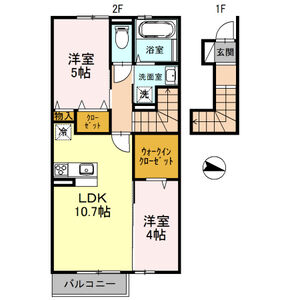 2LDK 間取り図