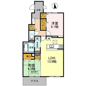 2LDK 間取り図