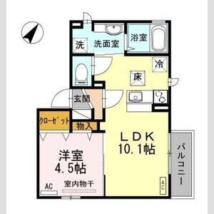 1LDK 間取り図