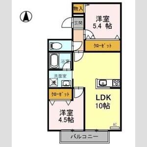 2LDK 間取り図