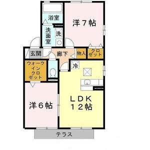 2LDK 間取り図