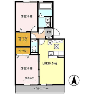 2LDK 間取り図