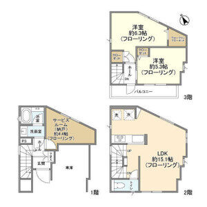 2LDK 間取り図