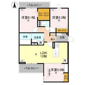 3LDK 間取り図