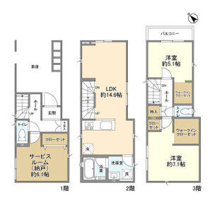 2LDK 間取り図