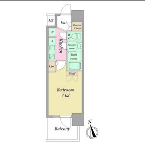 1K 間取り図