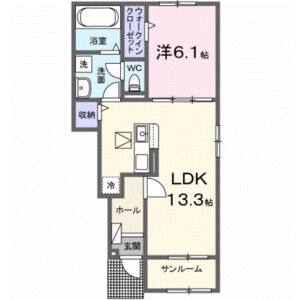 1LDK 間取り図