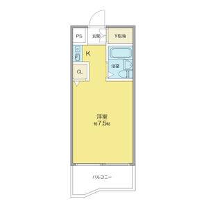 ワンルーム 間取り図
