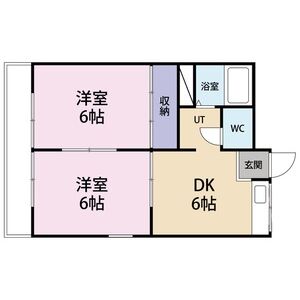 2DK 間取り図
