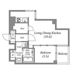 1LDK 間取り図