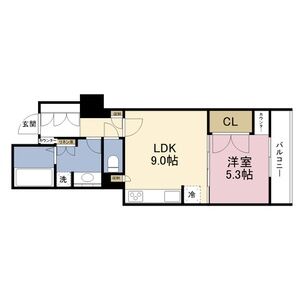 1LDK 間取り図