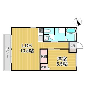 2DK 間取り図