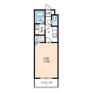 1K 間取り図