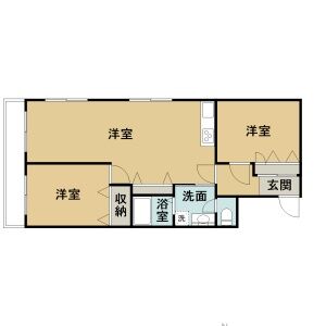 2LDK 間取り図
