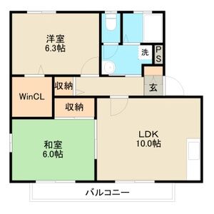 2LDK 間取り図