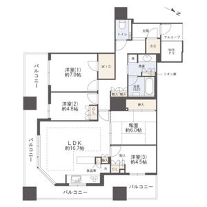 2LDK 間取り図