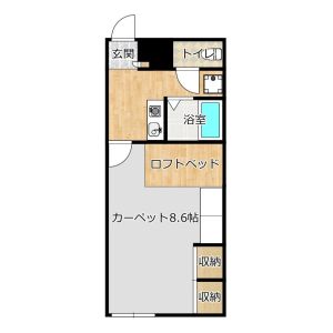 1K 間取り図