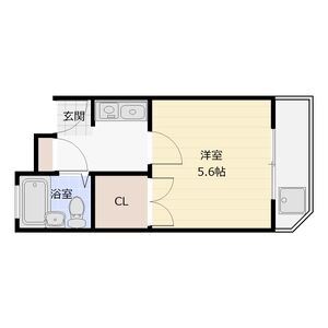 1K 間取り図