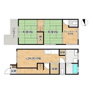 2LDK 間取り図