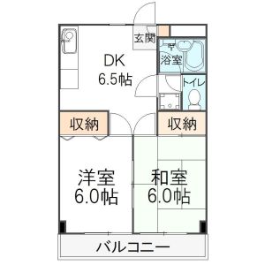 2DK 間取り図