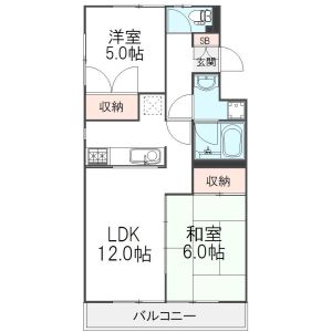 2LDK 間取り図