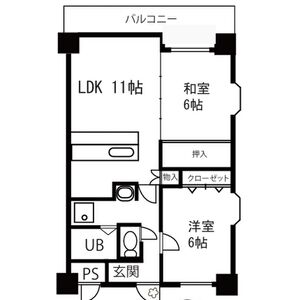 2LDK 間取り図