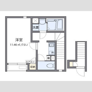 1K 間取り図