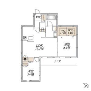 2LDK 間取り図