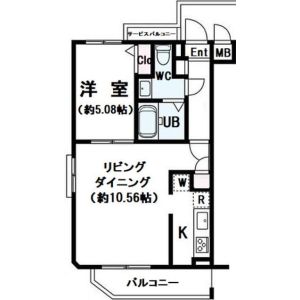 1LDK 間取り図