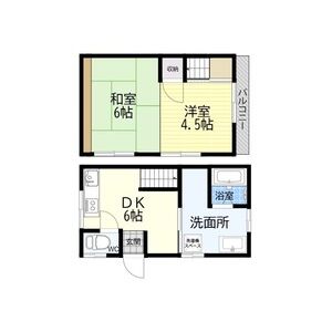 2DK 間取り図