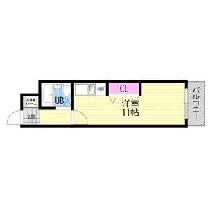 1R 間取り図