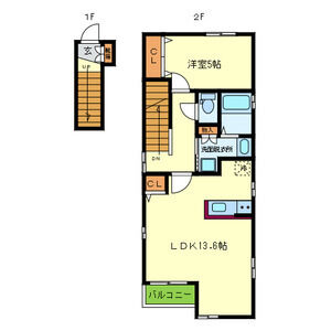 1LDK 間取り図
