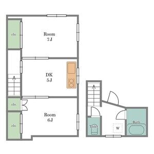 2DK 間取り図