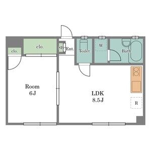 1LDK 間取り図
