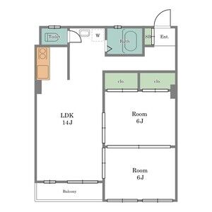2LDK 間取り図