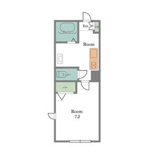 1K 間取り図