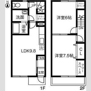 2LDK 間取り図