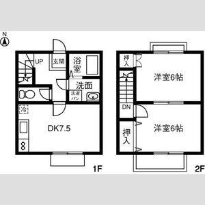 2DK 間取り図