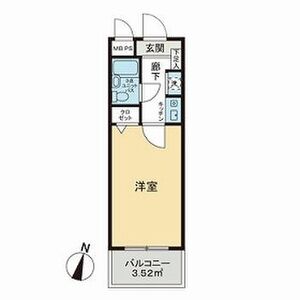 ワンルーム 間取り図