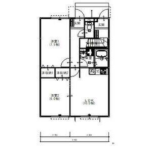 2LDK 間取り図