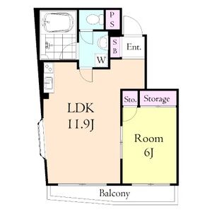 1LDK 間取り図