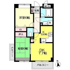 2LDK 間取り図